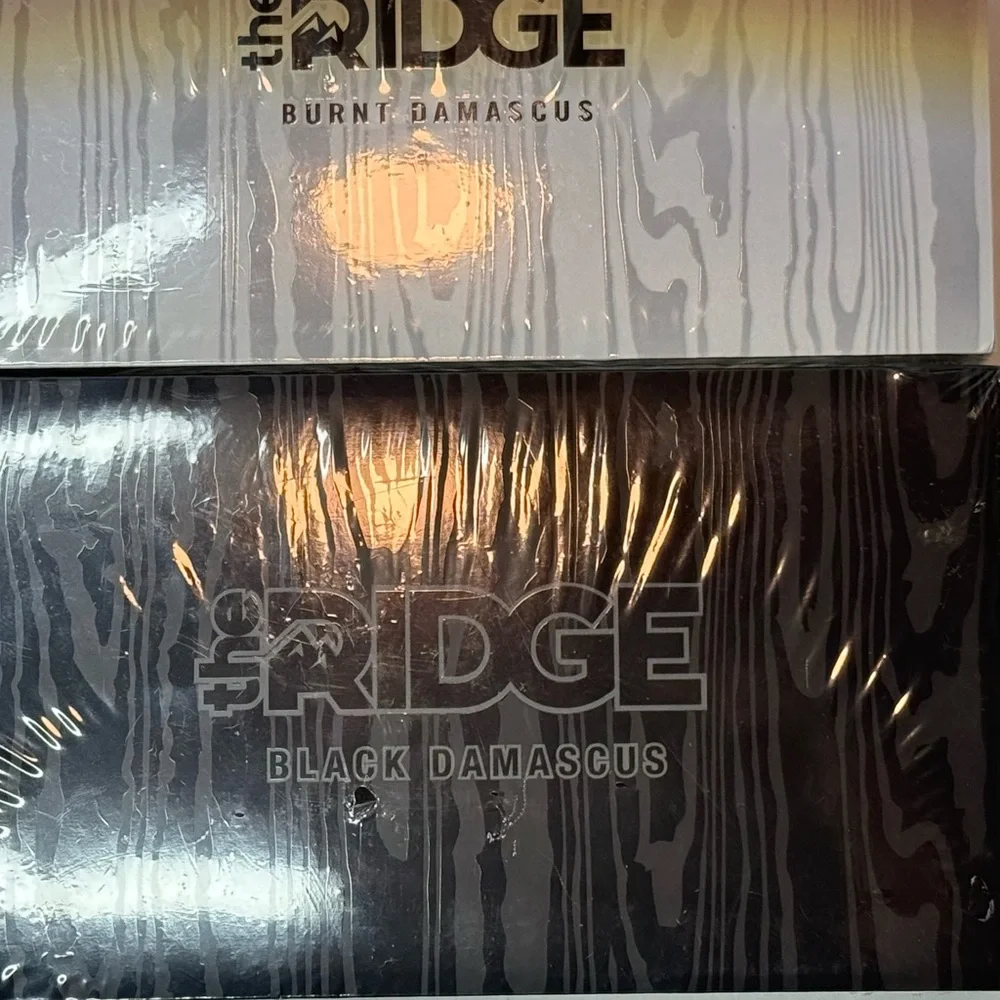 *SOLD*RIDGE Wallet Set - (3) DAMASCUS STEEL (STEEL, BURNT, BLACK) - Picture 9 of 12